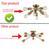 Sputnik Chandelier with 8 Socket Flush Mount Ceiling Light
